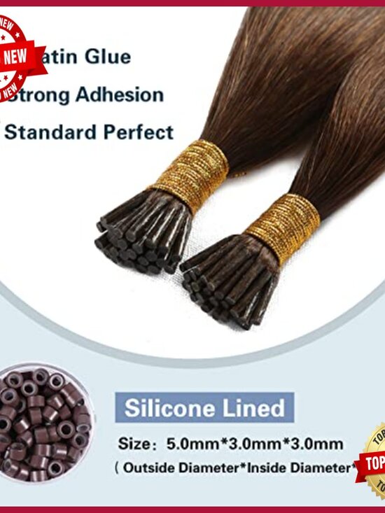 22 Inch Human Hair Extensions 50g Pre-Bonded I-Tip Salon Quality